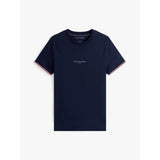 Tommy Hilfiger Slim Jersey Tipped T-Shirt In Navy Blue