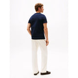 Tommy Hilfiger Slim Jersey Tipped T-Shirt In Navy Blue