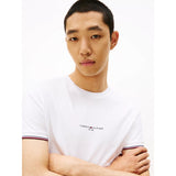 Tommy Hilfiger Slim Jersey Tipped T-Shirt In White