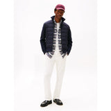 Tommy Hilfiger Smart Casual Mixed Texture Zip-Thru Jacket In Navy Blue