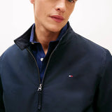 Tommy Hilfiger Stand-Up Collar Relaxed Harrington Jacket in Navy Blue