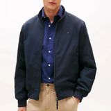 Tommy Hilfiger Stand-Up Collar Relaxed Harrington Jacket in Navy Blue