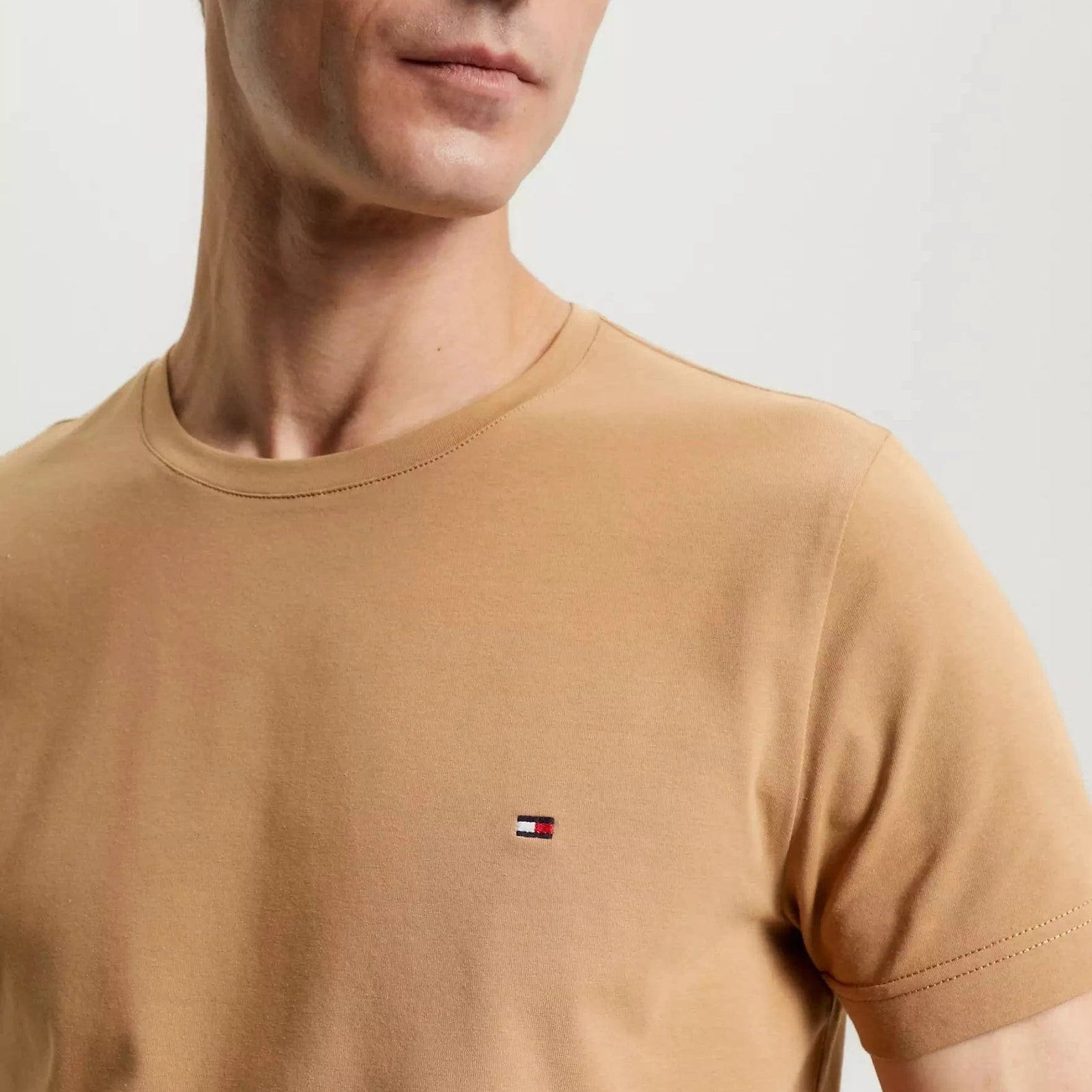 Tommy Hilfiger Stretch Slim Fit T-Shirt in Countryside Khaki