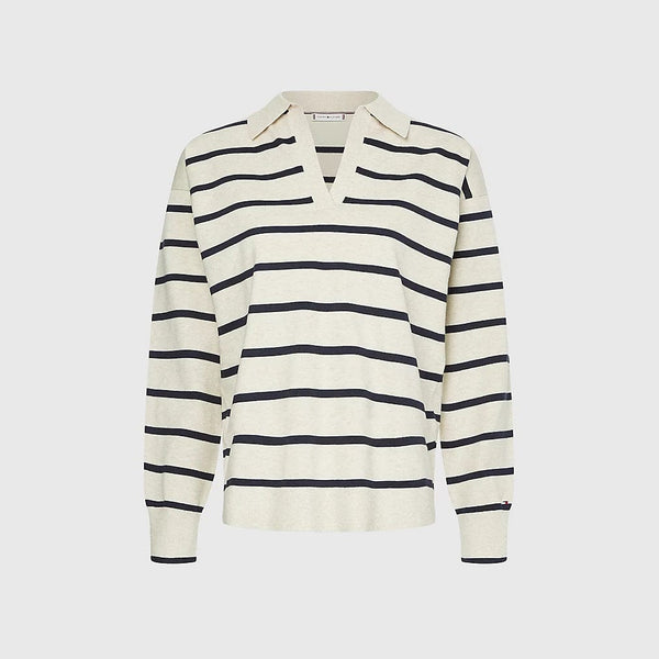 Tommy Hilfiger Stripe Relaxed Fit Polo Jumper