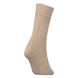 Tommy Hilfiger Women's Cable Wool Fold Over Socks In Sand