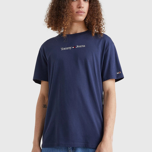 Tommy Jeans Classic – Navy Embroidery T-Shirt Wimbledon Twilight Elys