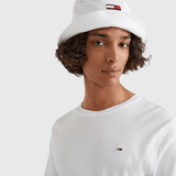 Tommy Jeans Long Sleeved Ribbed Organic Cotton T-Shirt Classic White
