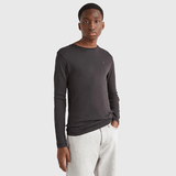Tommy Jeans Long Sleeved Ribbed Organic Cotton T-Shirt Tommy Black