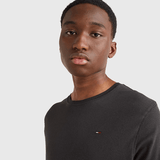 Tommy Jeans Long Sleeved Ribbed Organic Cotton T-Shirt Tommy Black