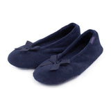 Totes Terry Ballerina Slippers Navy