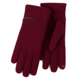 Thermal SmarTouch™ Glove With Piping Detail In Burgundy