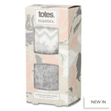 Totes Fair Isle & Chenille Supersoft Bed Socks (Twin Pack) In Grey