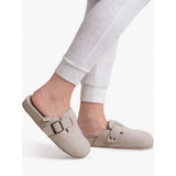 Totes Felt Clog Slippers In Oat