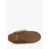 Totes Genuine Suede Moccasin with Faux Fur Lining Slippers In Tan
