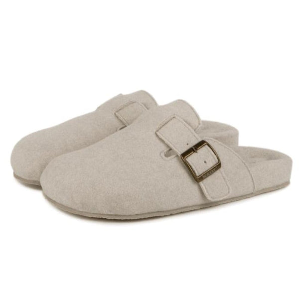 Totes Isotoner® Ladies Felt Clog Slipper In Oakmeal