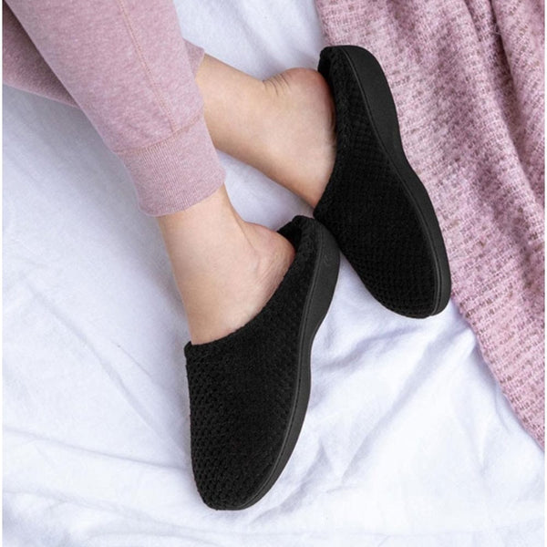 Totes Isotoner® Ladies Popcorn Terry Mule In Black