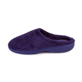 Totes Isotoner Ladies Popcorn Terry Mule Slippers Navy