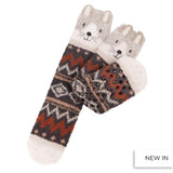 Totes Novelty Super Soft Slipper Socks - Cat