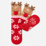 Totes Novelty Super Soft Slipper Socks - Reindeer