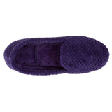Totes Popcorn Full Back Slippers Dark Purple