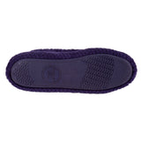 Totes Popcorn Full Back Slippers Dark Purple