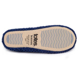 Totes Popcorn Terry Ballet Slippers In Navy