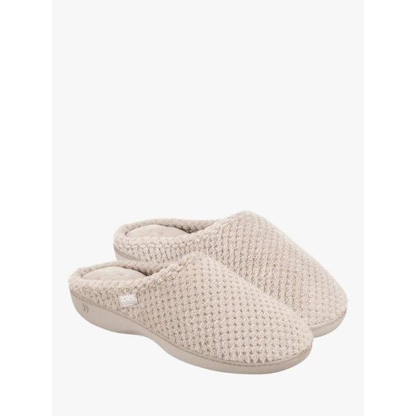 Totes Popcorn Terry Mule Slippers In Oat