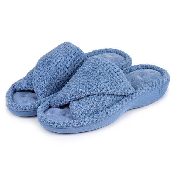 Totes Popcorn Turnover Open Toe Slippers