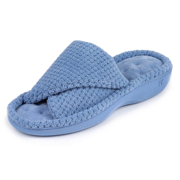 Totes Popcorn Turnover Open Toe Slippers