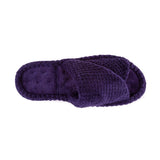 Totes Popcorn Turnover Open Toe Slippers Navy