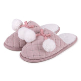 Totes Rhinestone Mule with Faux Fur Lining