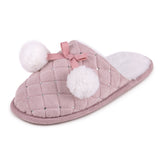 Totes Rhinestone Mule with Faux Fur Lining