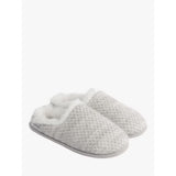 Totes Sparkle Knit Swept Back Mule Slippers In Light Grey
