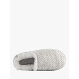 Totes Sparkle Knit Swept Back Mule Slippers In Light Grey