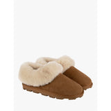 Totes Suede Bootie With Fur Cuff & Lining In Tan
