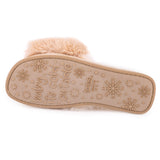 Totes Super Luxury Faux Fur Twist Sliders Light Brown