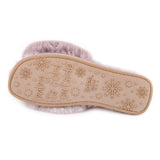 Totes Super Luxury Faux Fur Twist Sliders Purple