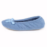 Totes Terry Ballerina Slippers Cornflower Blue