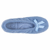 Totes Terry Ballerina Slippers Cornflower Blue