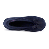 Totes Terry Ballerina Slippers Navy