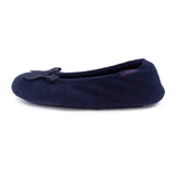 Totes Terry Ballerina Slippers Navy