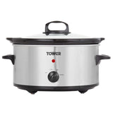 Tower 6.5 Litre Stainless Steel Slow Cooker
