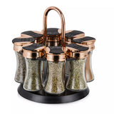 Tower Rose Gold Rotating Spice Rack 8 Jars