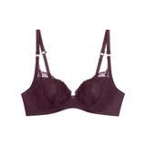 Triumph Love In Lace Wired Padded Bra In Claret