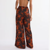 Triumph Summer Satin Trousers In Brown Combo