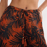 Triumph Summer Satin Trousers In Brown Combo