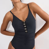 Triumph Summer Twist Swimsuit With Padded Cups In Black