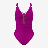 Triumph Summer Twist Swimsuit With Padded Cups In Raspberry Juice