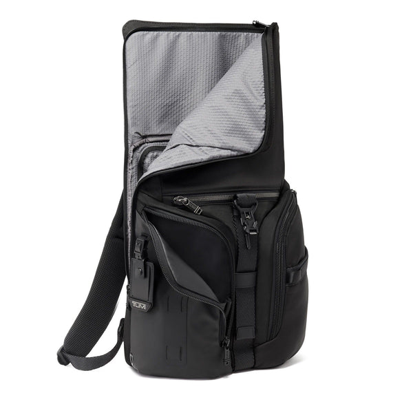 Tumi Alpha Bravo Logistics Flap Lid Backpack Black