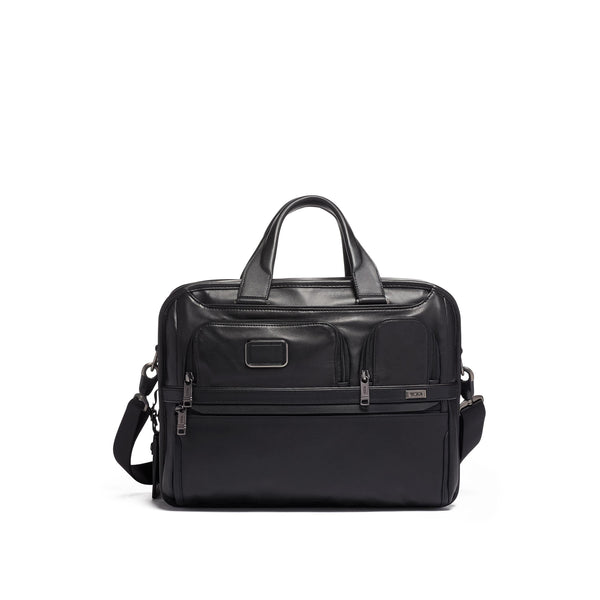 TUMI Alpha Expandable Organizer Laptop Brief Leather